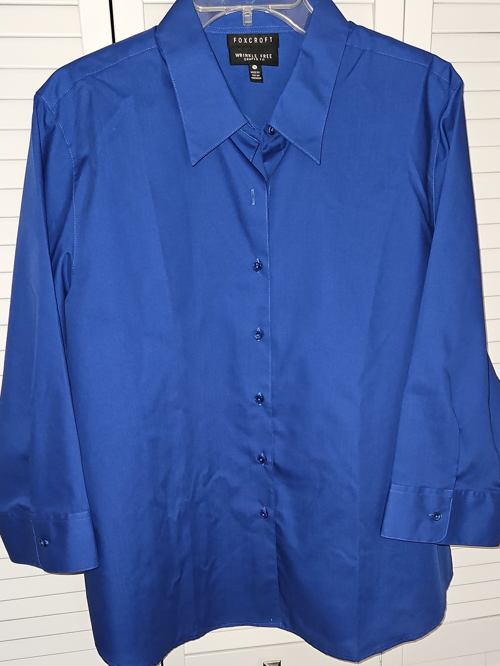 FOXCROFT WRINKLE FREE BUTTON FRONT BLOUSE SZ 18